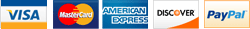 Accepted Payment Methods include Visa, MasterCard, American Express, Discover, and PayPal