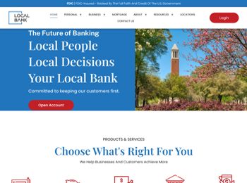 Screenshot of North Shore Bank website