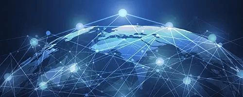 Illustration of a network spanning across the planet
