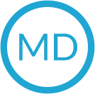 Letters M D in a circle for Multi-Domain