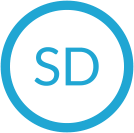 Letters S D in a circle for Single Domain