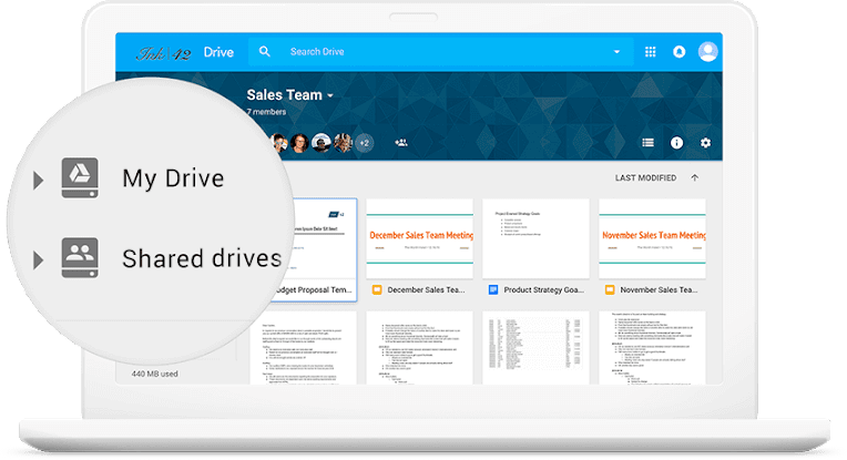 Screenshot of Drive interface